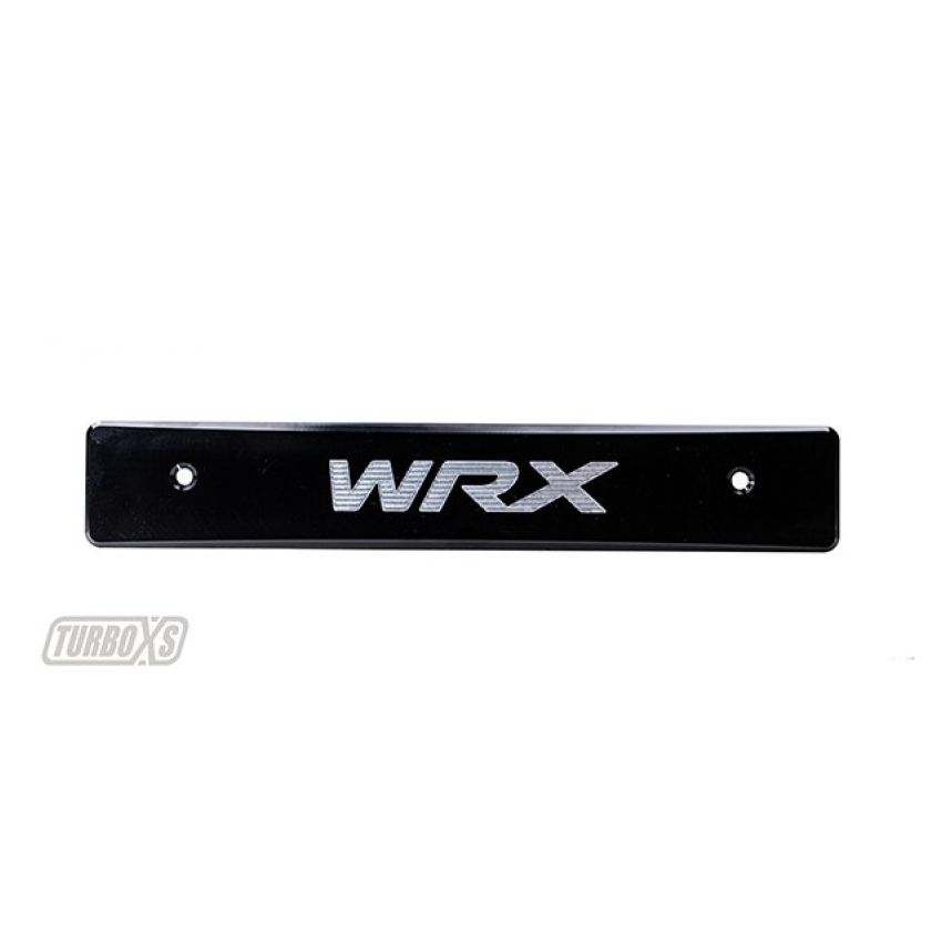 Turbo XS 08-14 Subaru WRX/STi Billet Aluminum License Plate Delete Black Machined WRX Logo