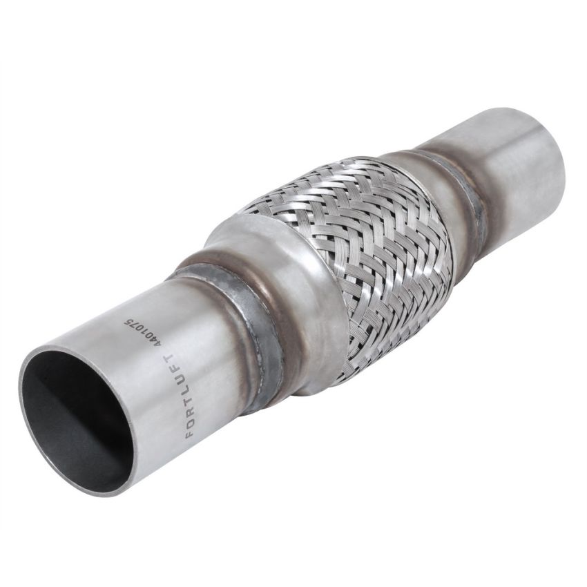 FORTLUFT 4401075 Exhaust Flex Connector With Extension Pipes Stainless Steel, 1.50''x4.00''x8.00''/38x102x203mm