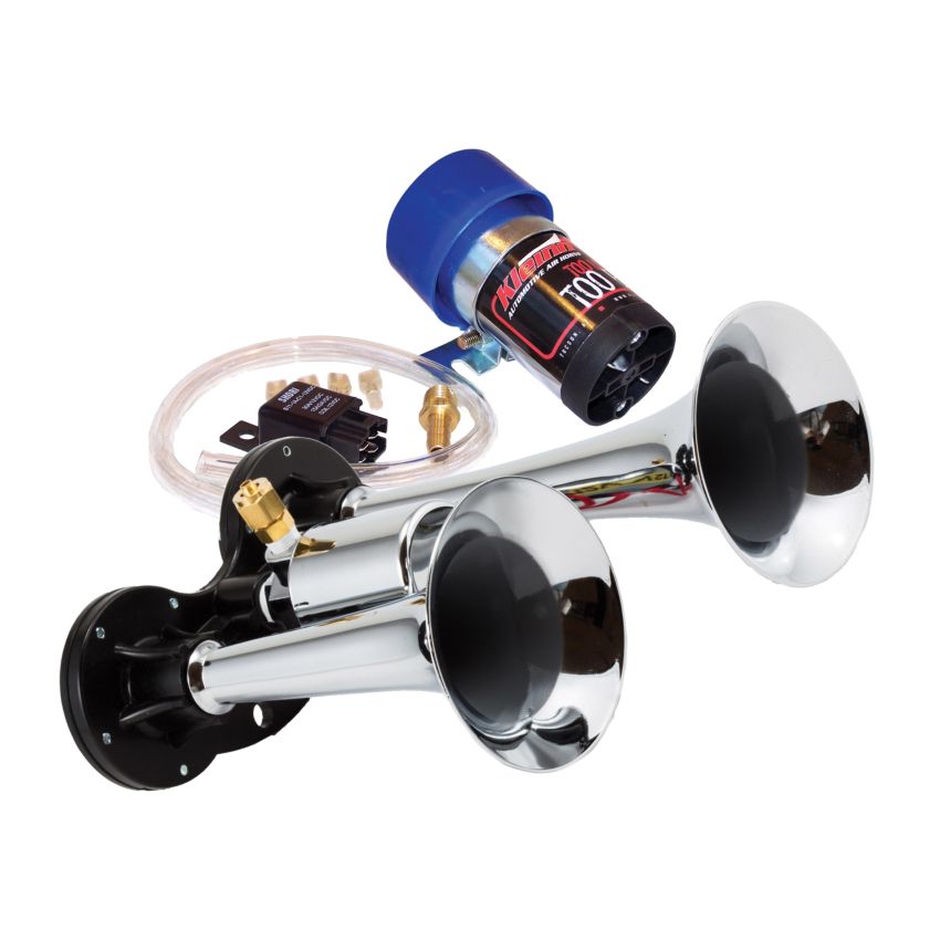 Kleinn Air Horns 6126 Kleinn Chrome Direct Drive Dual Horn/ 6.5In/4.5In - Chrome-Plated Zinc Alloy