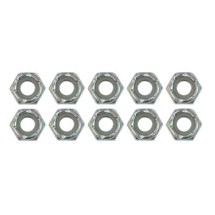 Moroso 38832 Zinc Nylock Nuts - 1/4-20 (10 Pack)