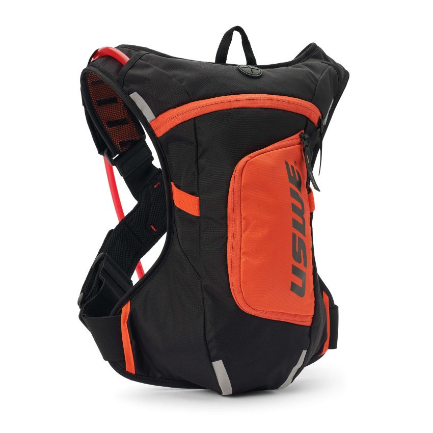 USWE 2043438 Moto Hydro Hydration Pack 4L - Black/Factory Orange