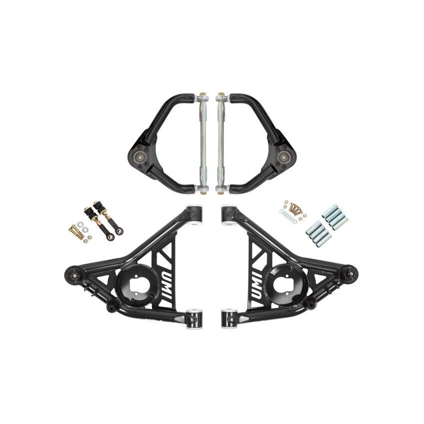 UMI Performance 265256-1-B 70-81 GM F-Body Front A-arm Kit Delrin Bushings Adj Tall Ball Joints
