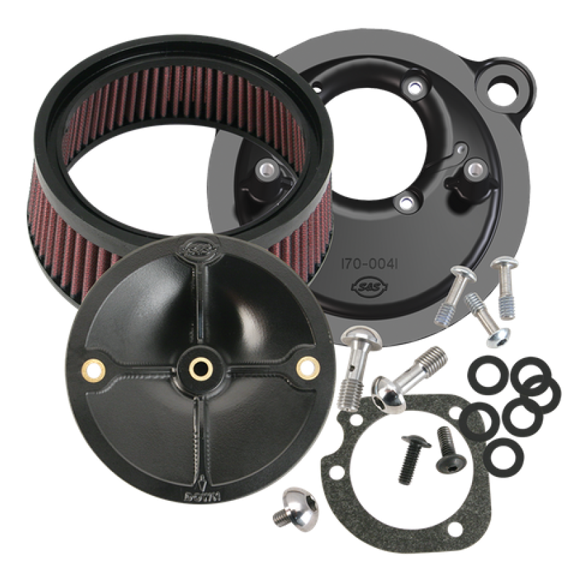 S&S Cycle 170-0093 91-06 XL Sportster Models w/ Stock CV Carb Stealth Air Cleaner Kit w/o Cover