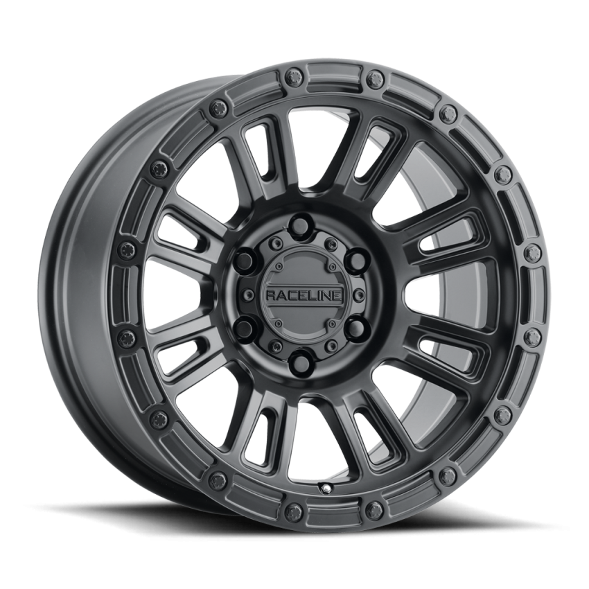 Raceline 956B Compass 17x8.5in / 5x127 BP / 0mm Offset / 78.1mm Bore - Satin Black Wheel