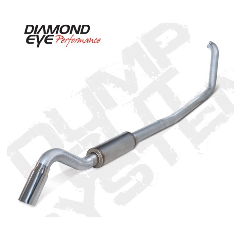 Diamond Eye Performance K4319A-TD Diamond Eye KIT 4in TB SGL AL: TURN DOWN 00-03 FORD 7.3L F250/F350