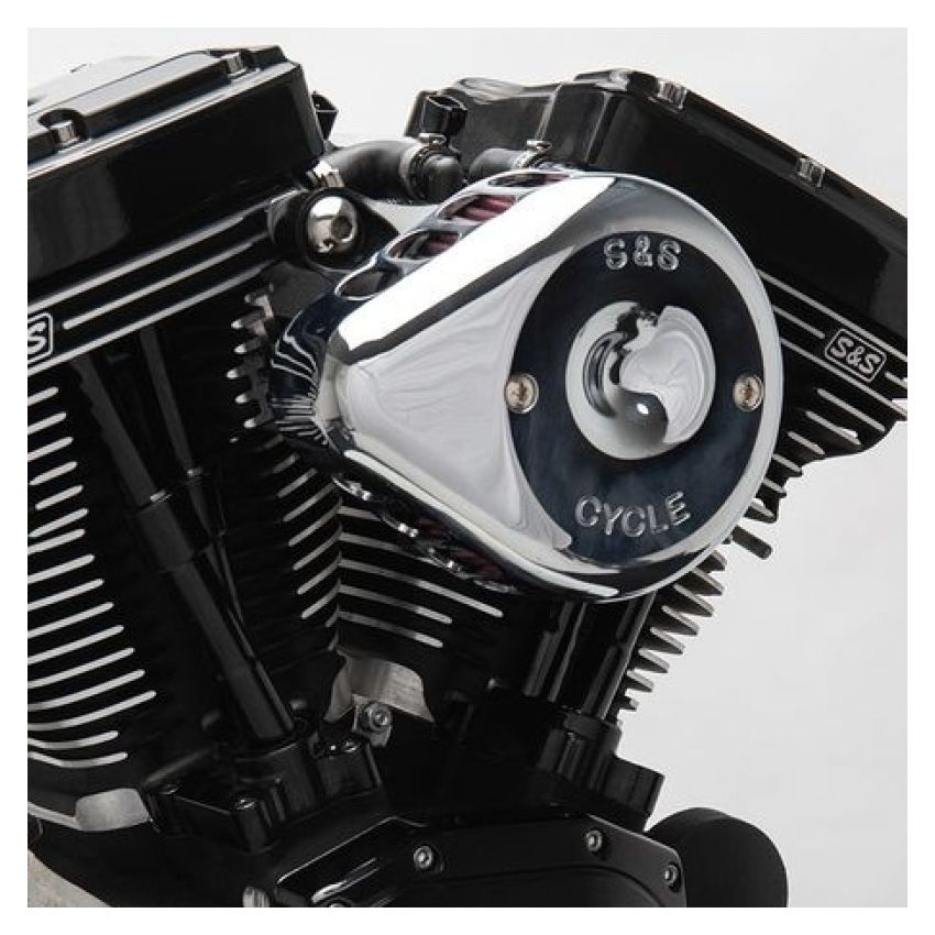 S&S Cycle 170-0441 01-15 Fuel-Injected Softail Models Stealth Air Cleaner Kit w/ Chrome Mini Teardrop Cover