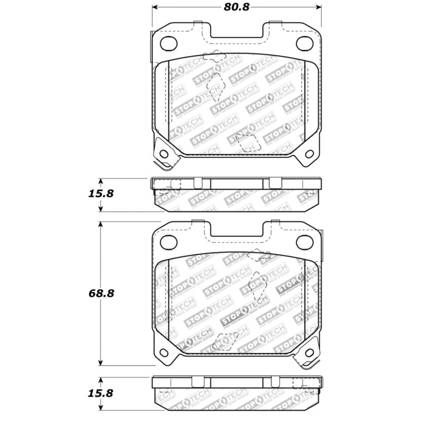 StopTech Performance 5/93-98 Toyota Supra Turbo Rear Brake Pads
