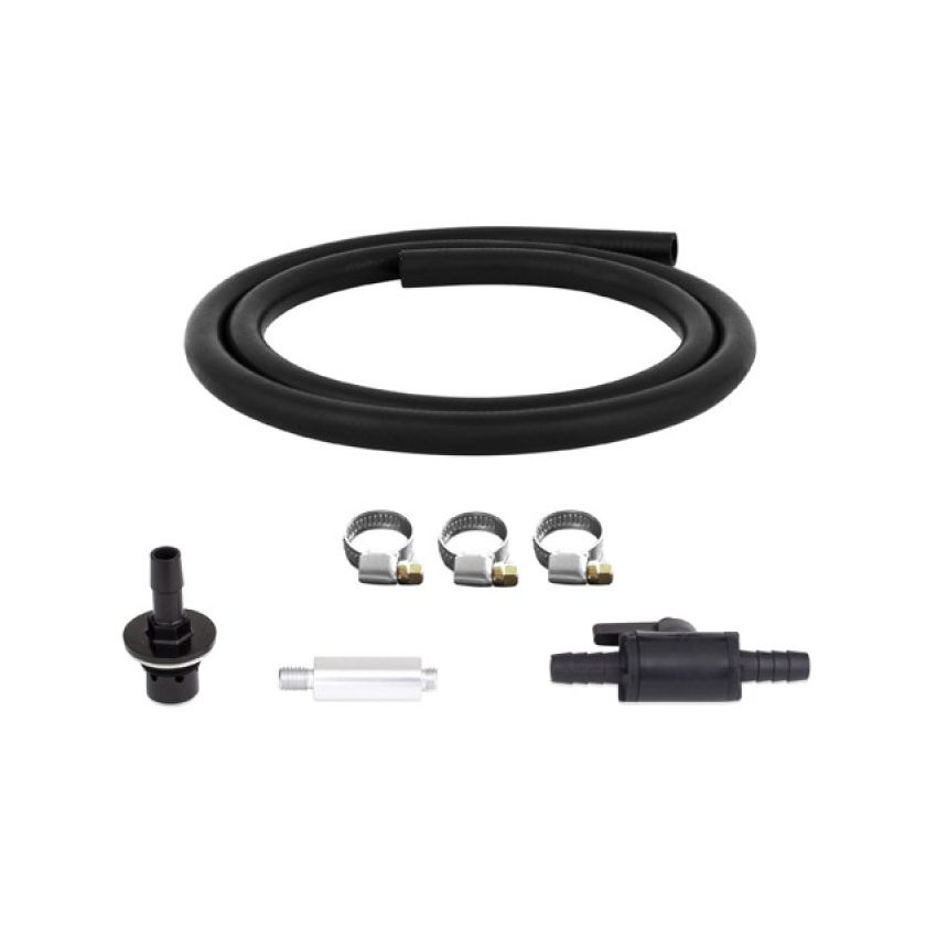 Mishimoto Compact Baffled Oil Catch Can Petcock Drain Kit w/ Metal Drain Fitting