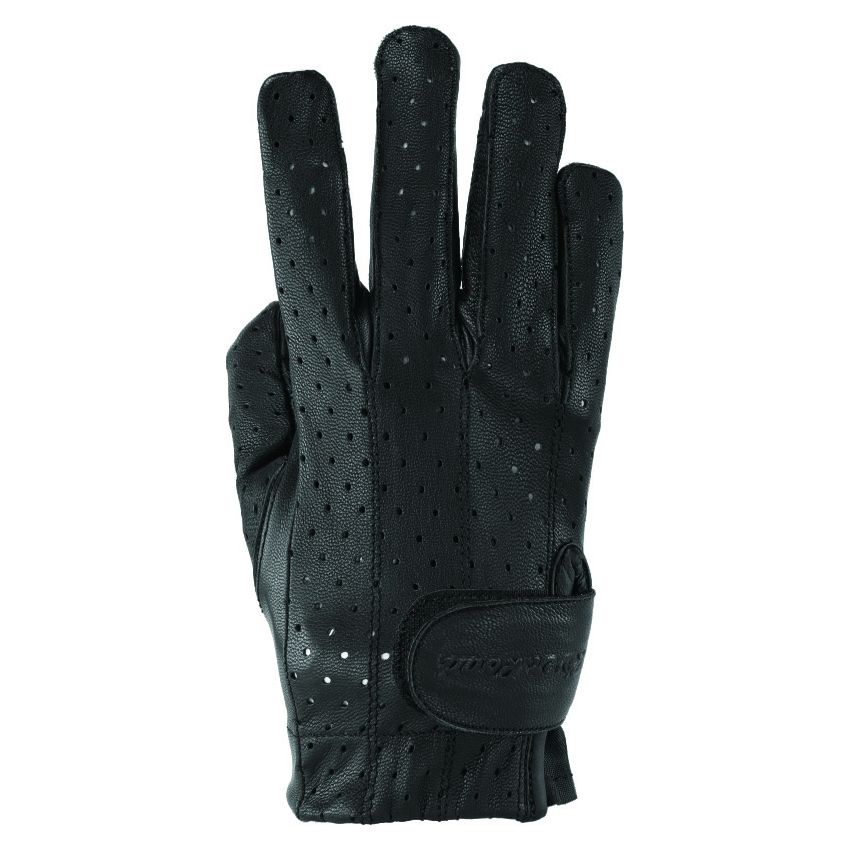 Kuryakyn 094502 Leather By River Road Tucson Leather Perforated Gloves Black Womens - Medium