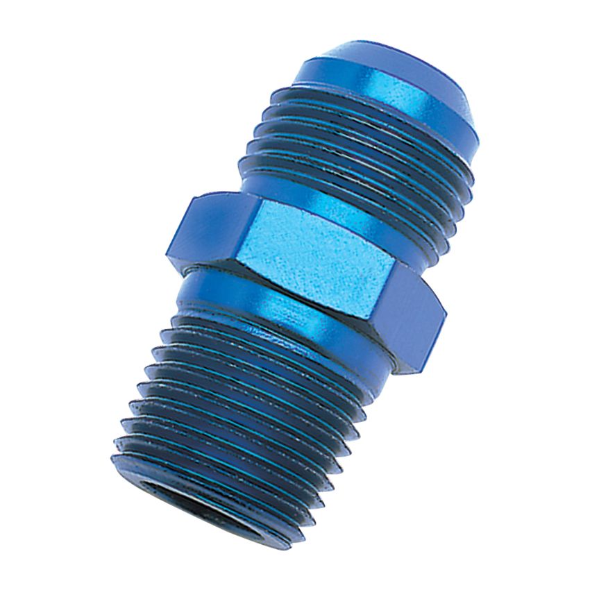 Russell Performance -3 AN to 1/8in NPT Straight Flare to Pipe (Blue)