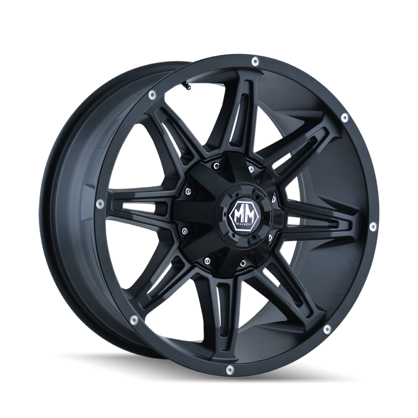 Mayhem 8090 Rampage 20x10 / 6x135 BP / -25mm Offset / 106mm Hub Matte Black Wheel