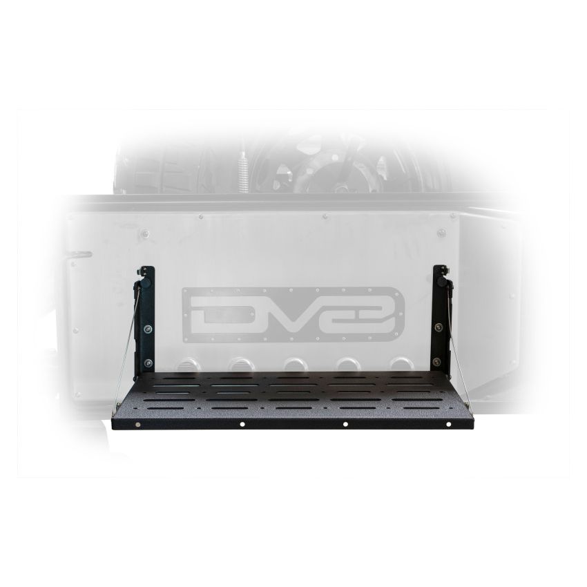 DV8 Jeep JK Tailgate Mounted Table (Trail Table) - Black