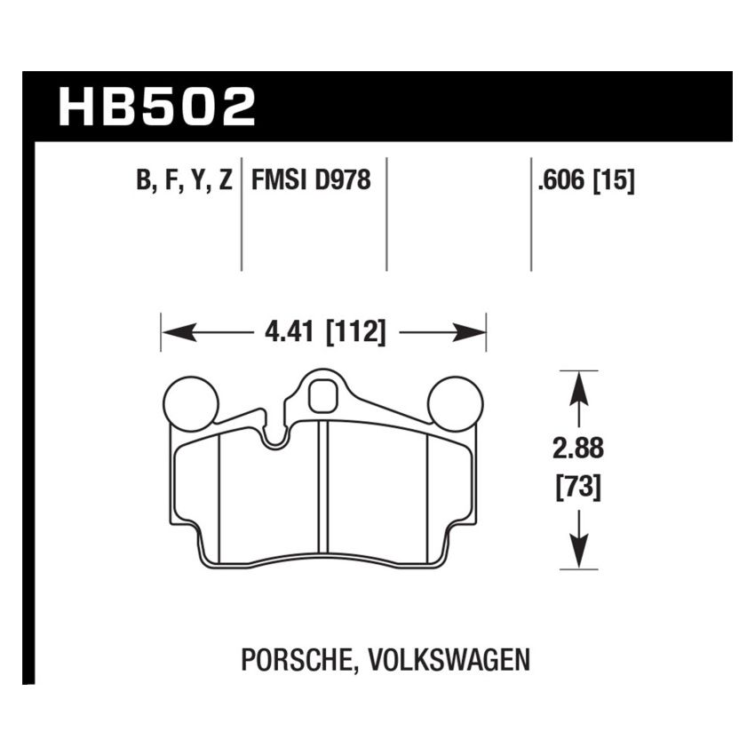 Hawk Performance HB502Y.606 LTS Disc Brake Pad