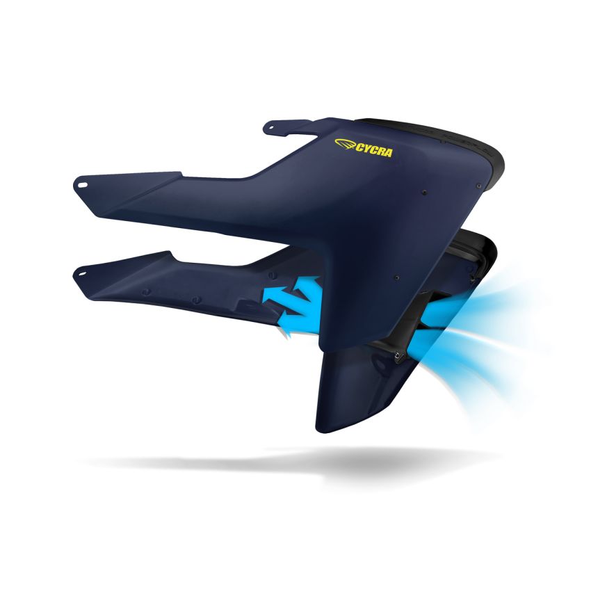 Cycra 1CYC-1903-89 16-18 Husqvarna FC250 Powerflow Radiator Shrouds - OEM Blue
