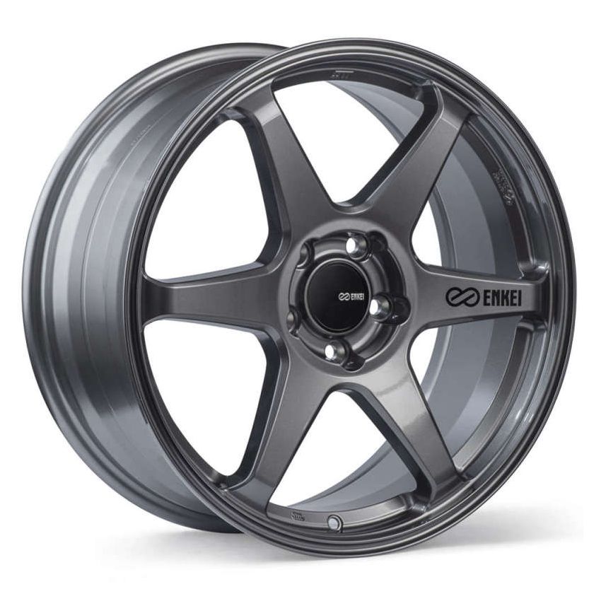 Enkei T6R 17x8 45mm Offset 5x100 Bolt Pattern 72.6 Bore Gloss Gunmetal Wheel