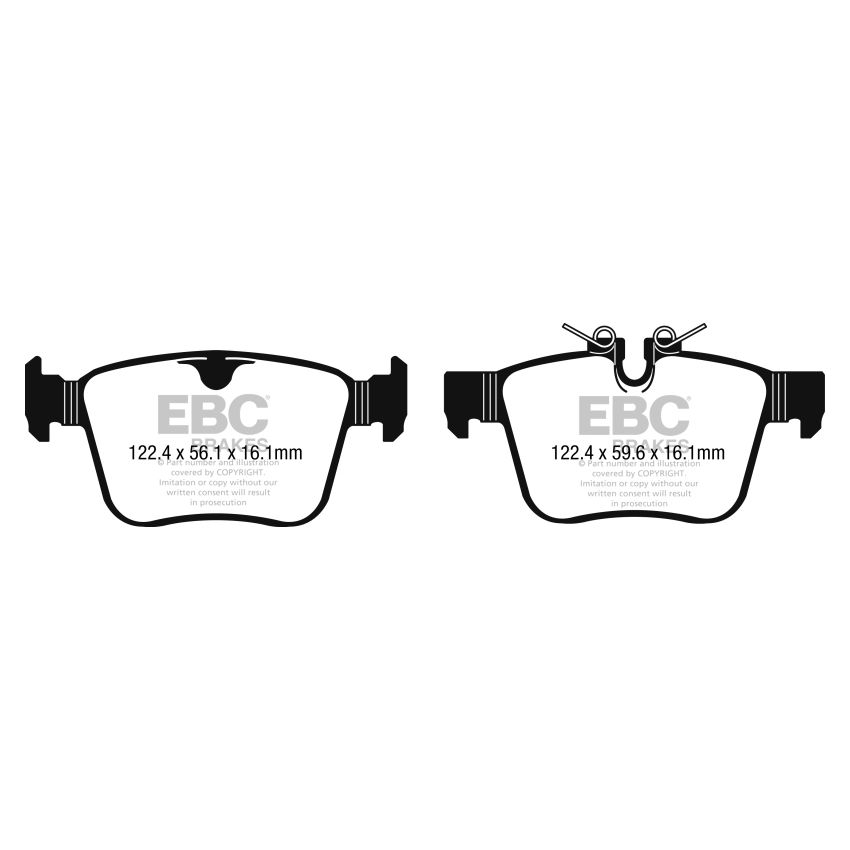 EBC 2016+ Jaguar F-Pace 2.0L TD (180) Ultimax2 Rear Brake Pads