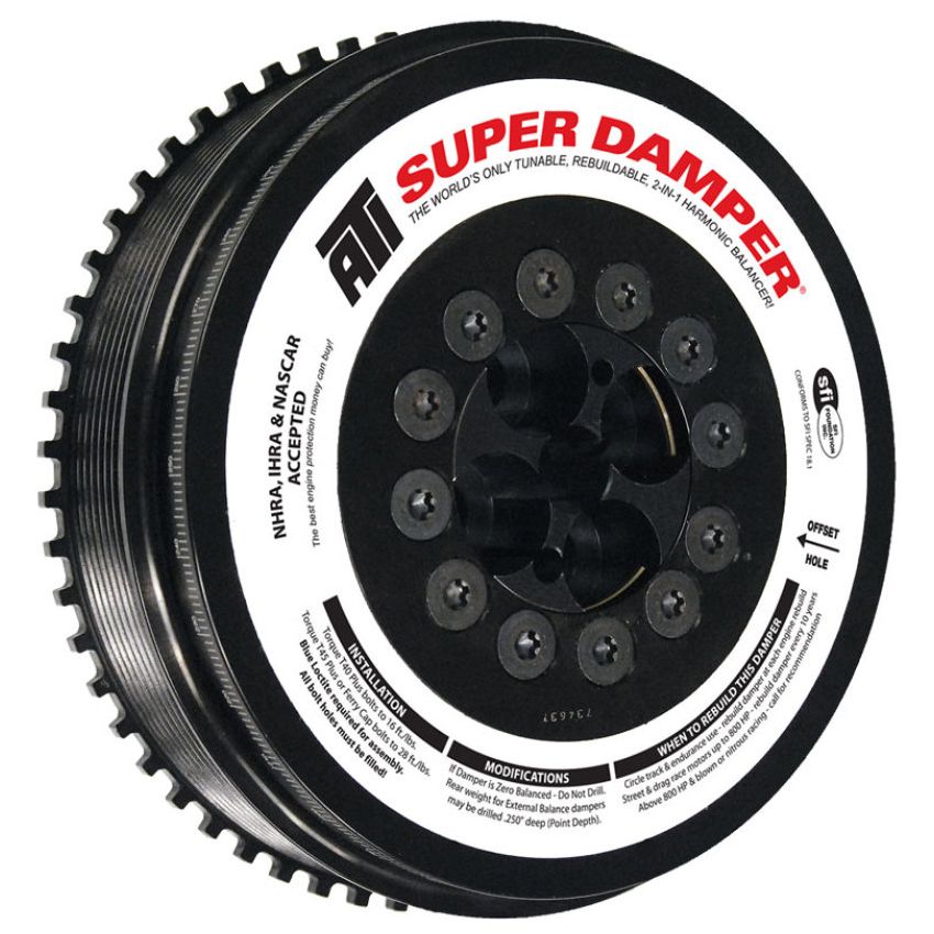 ATI ATI917375 Damper - 7.98in - Steel - 8 Grv - Cummins - 07.5-15 6.7L w/Reluctor Wheel - 3 Ring Hvy - Diesel