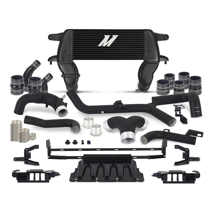 Mishimoto 21+ Ford Bronco 2.7L High Mount INT Kit BK Pipes BK Core