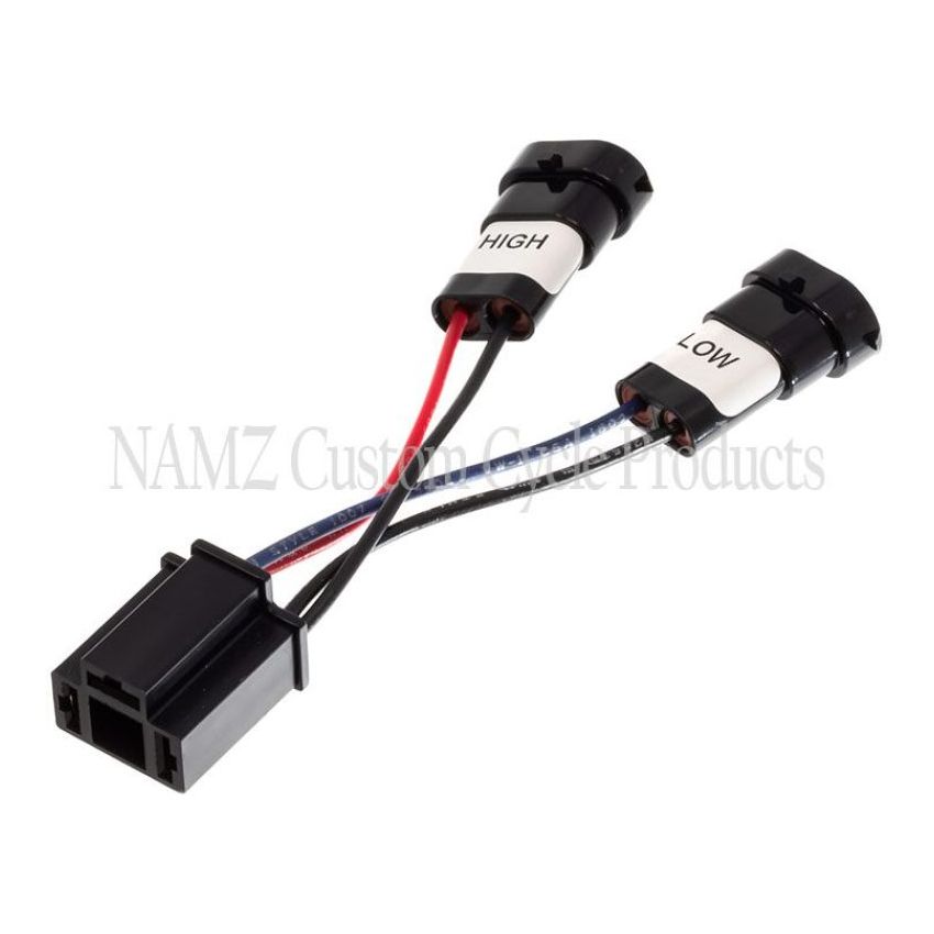NAMZ NHAP-01 14-23 Road King Models Headlight Adapter Pigtail w/Mating H9 & H11 to H4 Connector