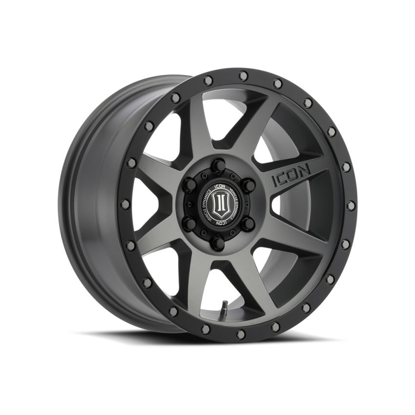 ICON 1817855557TT Rebound 17x8.5 5x150 25mm Offset 5.75in BS 110.1mm Bore Titanium Wheel
