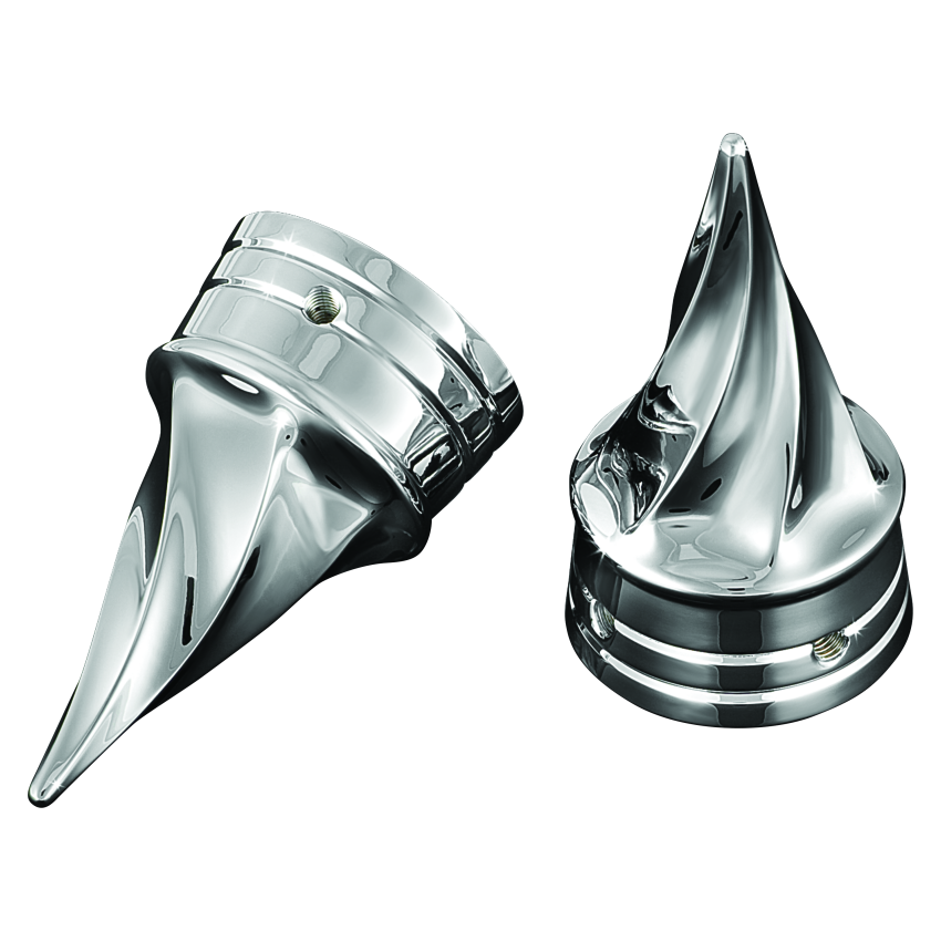 Kuryakyn 1217 Twisted Axle Caps Chrome