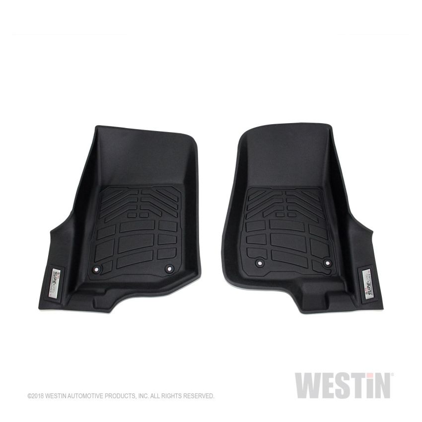 Westin 2018-2019 Jeep Wrangler JL Wade Sure Fit Floor Liners Front - Black