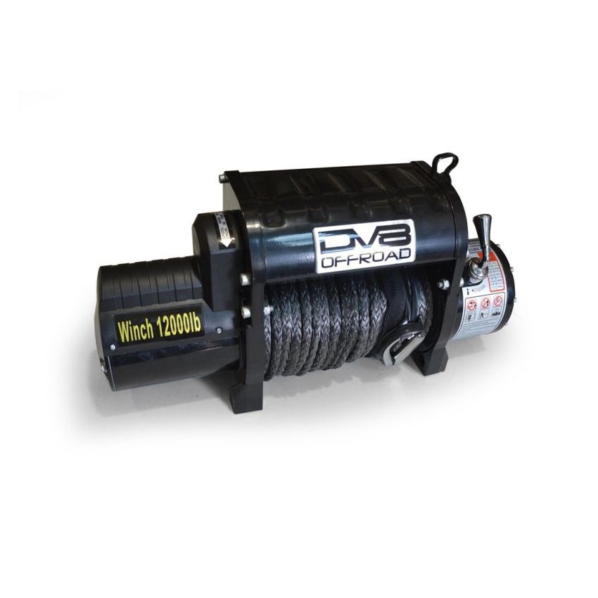 DV8 Offroad WB12SR 12000 LB Winch w/ Synthetic Line & Wireless Remote - Black