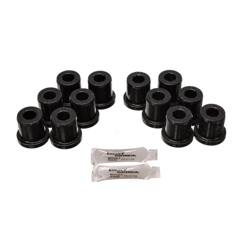 Energy Suspension 81-89 Toyota FJ40/FJ60 Landcruiser 2/4WD Blk Front & Rear Leaf Spring Bushing Set