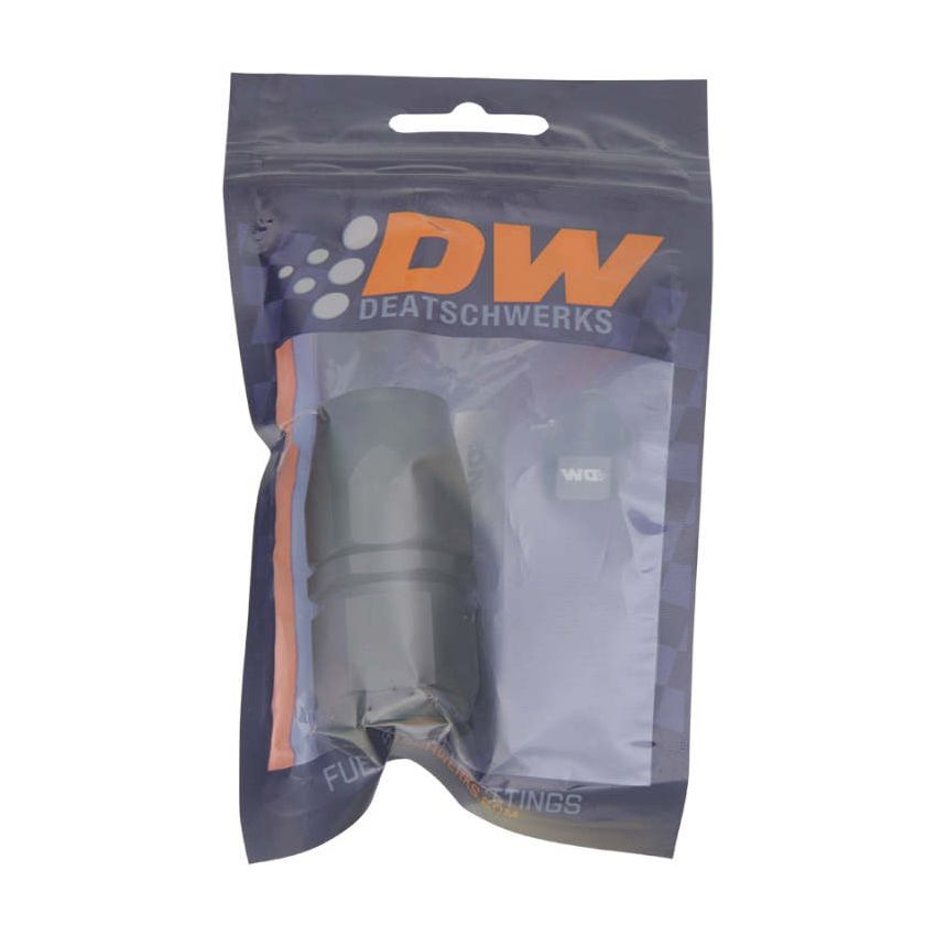 DeatschWerks 10AN Female Swivel Straight Hose End CPE - Anodized Matte Black