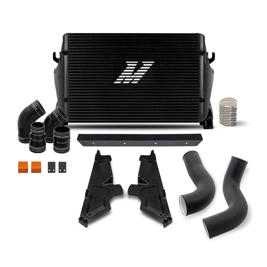 Mishimoto MMINT-RAM-19KBKWBK 2019+ Dodge Ram 6.7L Cummins Intercooler Kit / BK Cooler - WBK Pipes