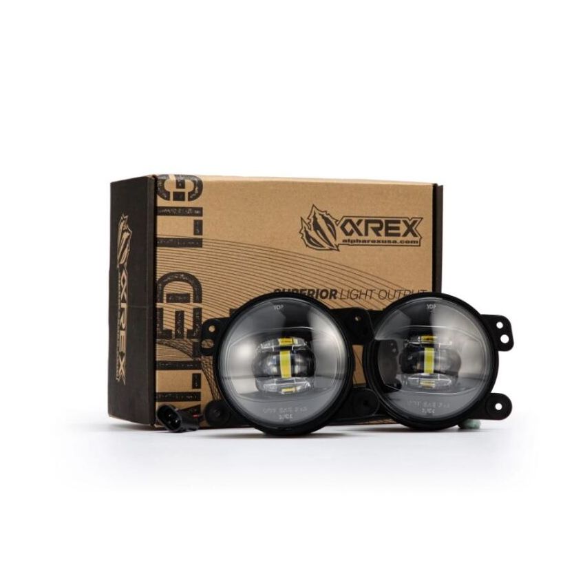 AlphaRex 210004 Universal Chrysler/Dodge/Hummer/Jeep DoubleTap Dual Color LED Proj Fog Lights - White/Amber