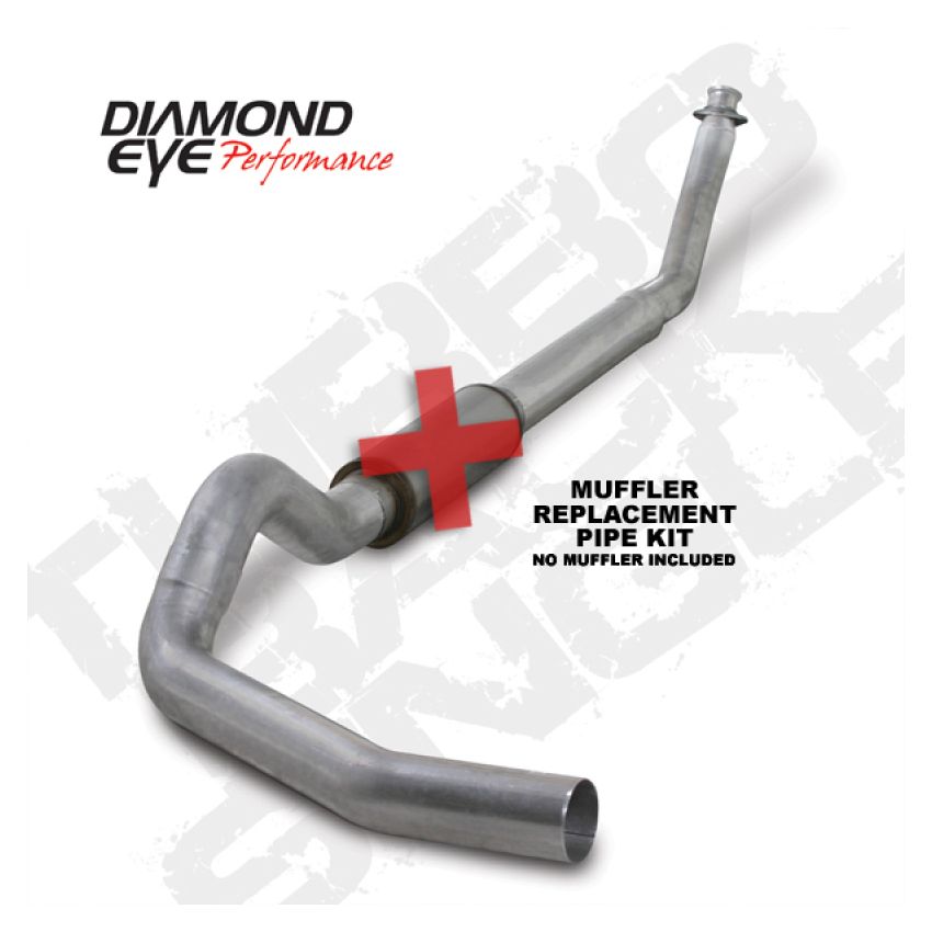 Diamond Eye Performance K5216A-RP Diamond Eye KIT 5in TB SGL MFLR RPLCMENT PIPE AL: 94-02 DODGE CUMMINS 5.9L W/ RP #510220