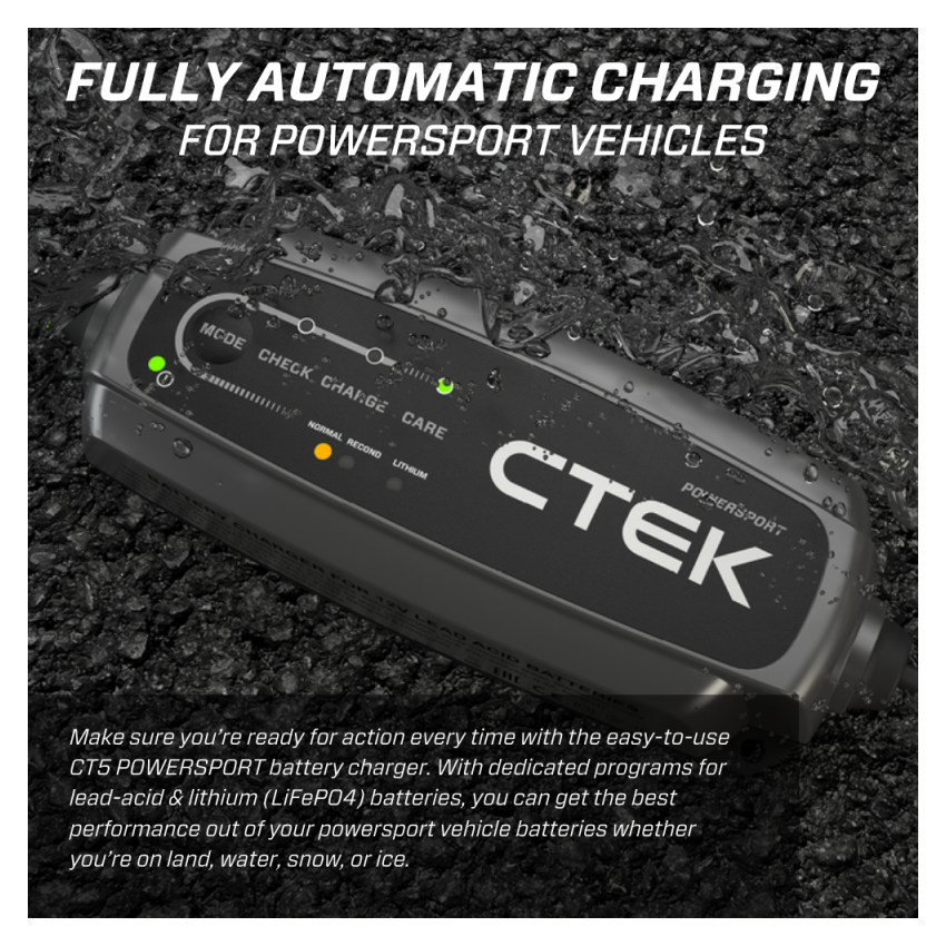 Battery Charger CT5 2.3A 12v Wet / AGM / Lithium