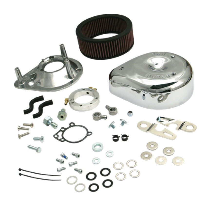 S&S Cycle 17-0448 91-06 Carbureted XL Sportster Models Teardrop Air Cleaner Kit - Chrome
