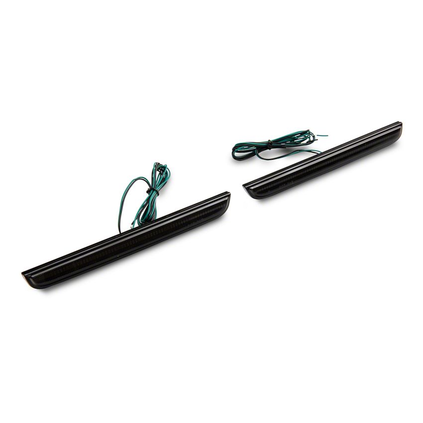 Raxiom CH6725 15-23 Dodge Challenger Axial Series LED Rear Bumper Reflector Lamps- Smoked
