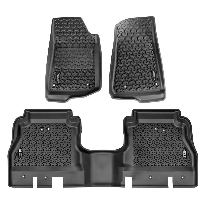 Rugged Ridge Floor Liner Kit Black F/R 20-21 Jeep Gladiator (JT)