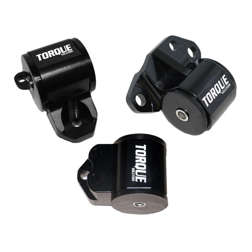 Torque Solution 3pc Billet Engine Mount Kit (3 Bolt): 92-95 Honda Civic/94-01 Integra/93-97 Del Sol