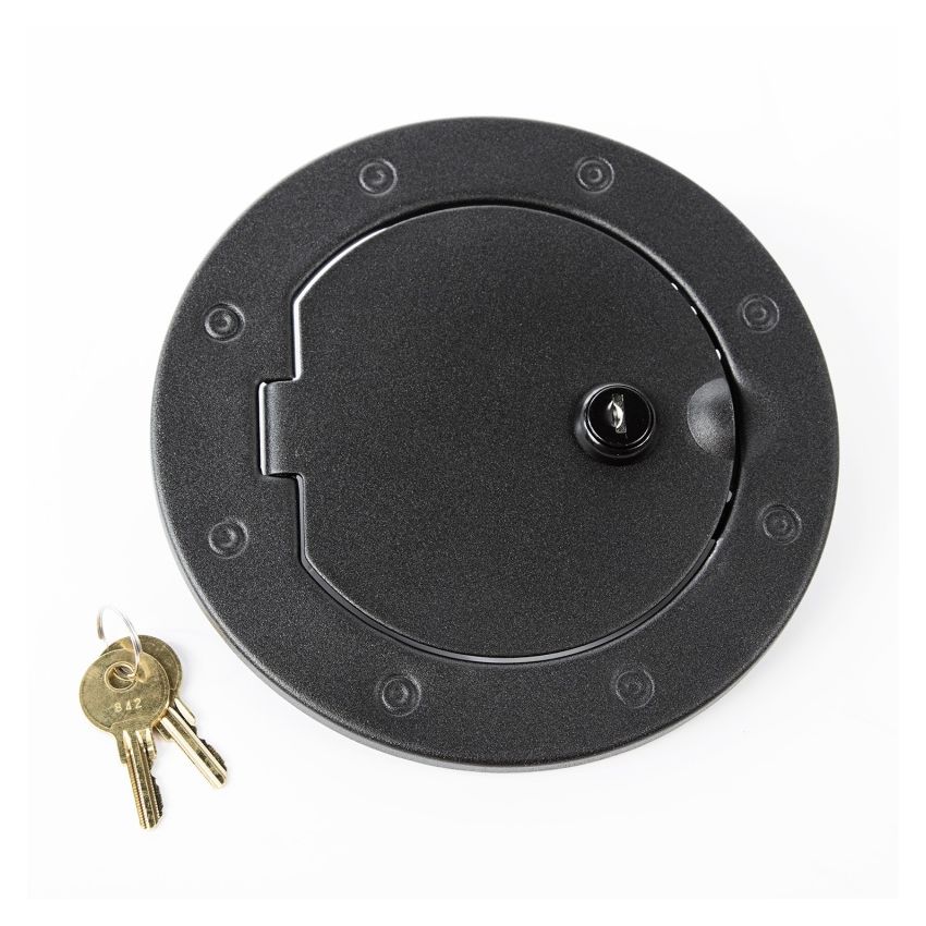 Locking Gas Cap Door Tex tured Black 07-18 Jeep