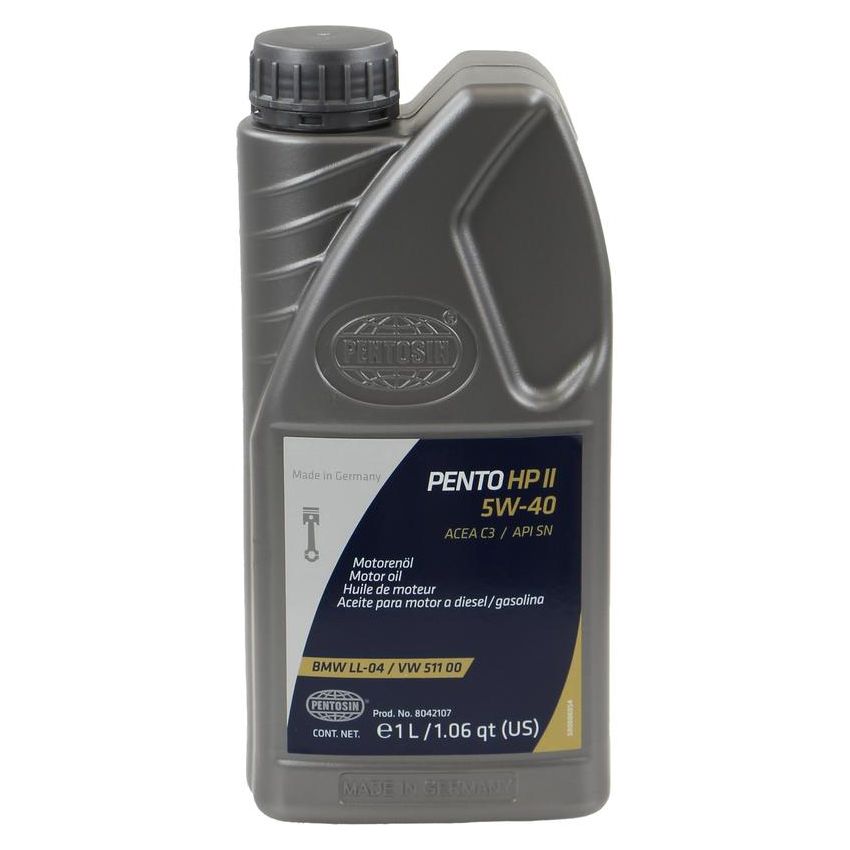 CRP PRODUCTS 8042107 Pentosin HP II 5W-40 Synthetic Motor Oil exceeds service class API SM ACEA A3,B4