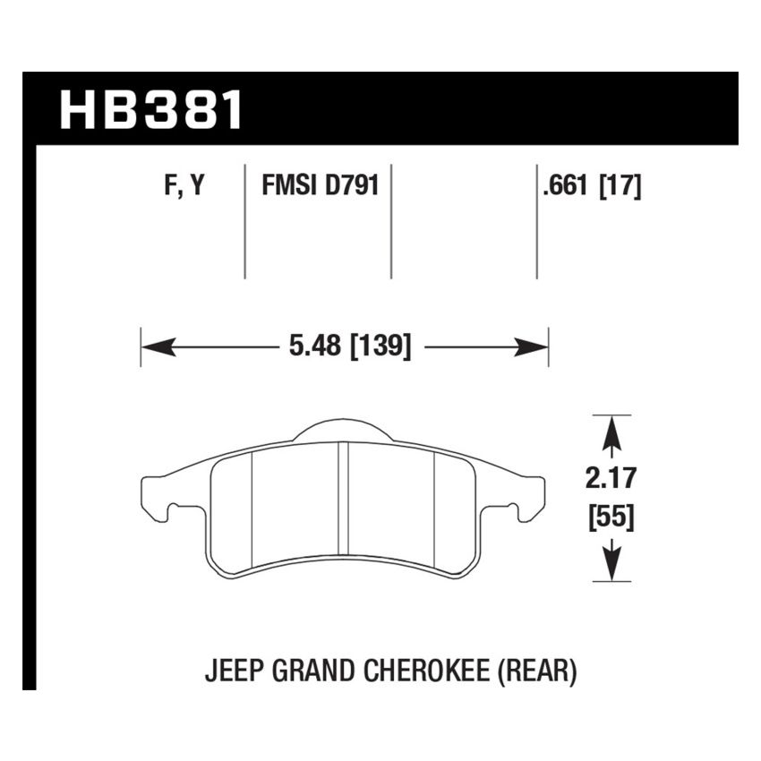 Hawk Performance HB381Y.661 LTS Disc Brake Pad