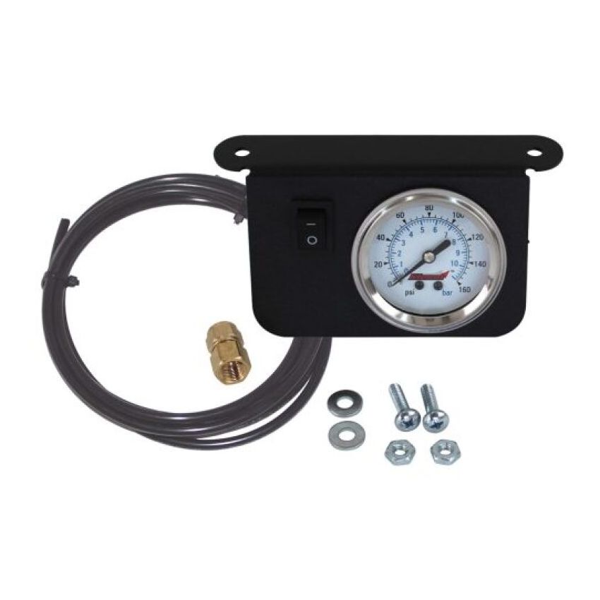 Kleinn Air Horns 1301 Kleinn Illuminated Single Needle 160 PSI Dash Panel Gauge w/ On/Off Switch