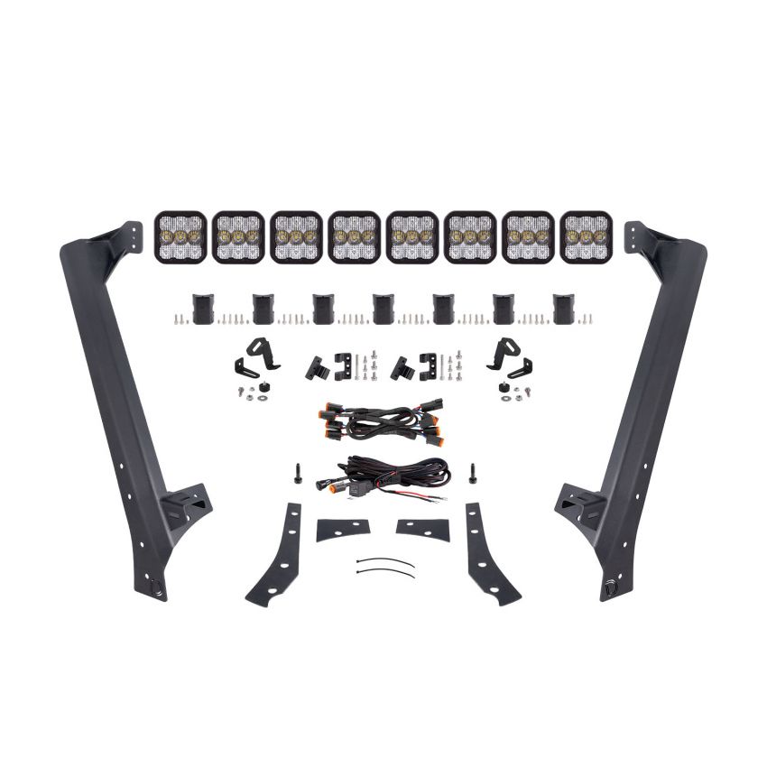 Diode Dynamics DD7224 Jeep JK SS5 Sport CrossLink Windshield - White Combo Lightbar Kit