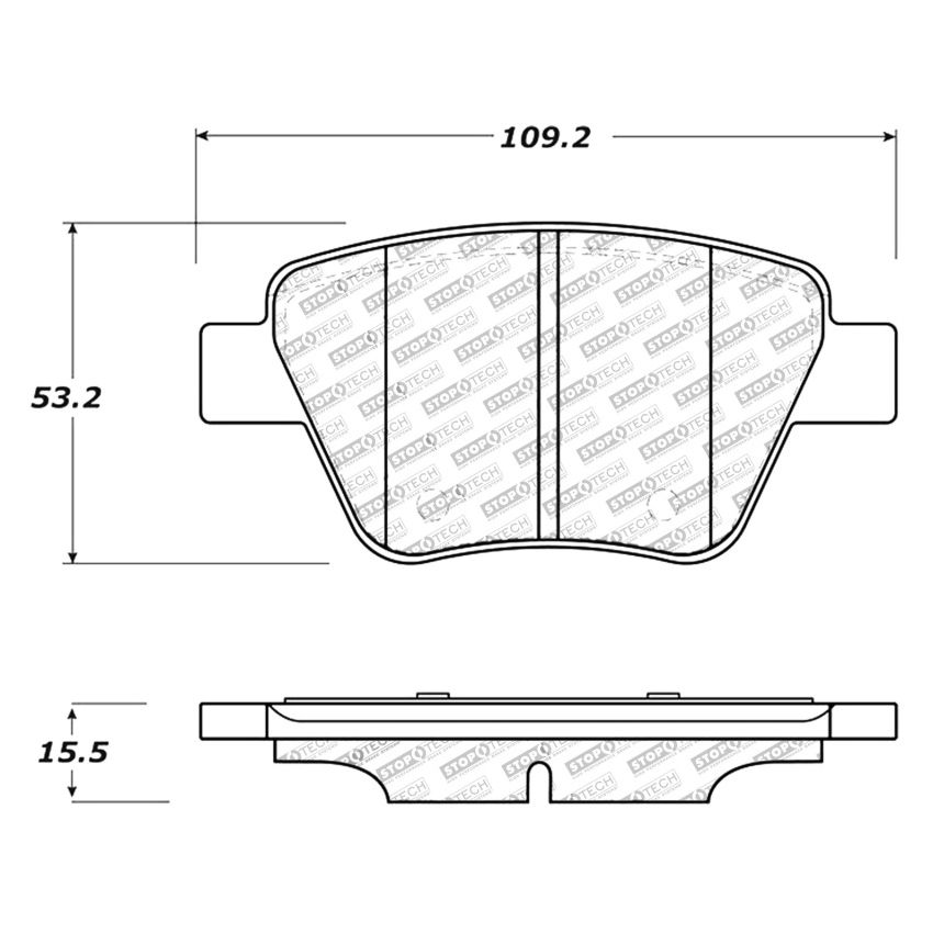 Stoptech 309.14560 Performance Volkswagen Rear Brake Pads