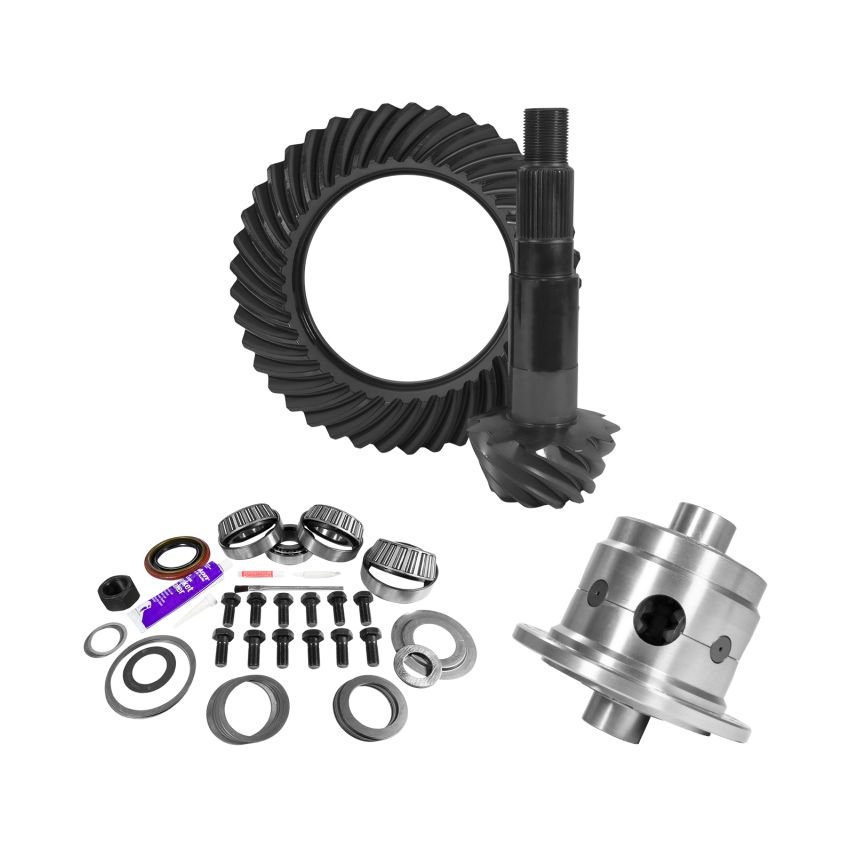 Yukon Gear & Axle YGK2165 Yukon 11.25in Dana 80 3.73 Rear Ring & Pinion Install Kit 35 Spline Positraction 4.125in BRG