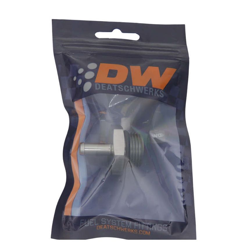 DeatschWerks 10AN ORB Male to 5/16in Male Barb Fitting - Anodized DW Titanium