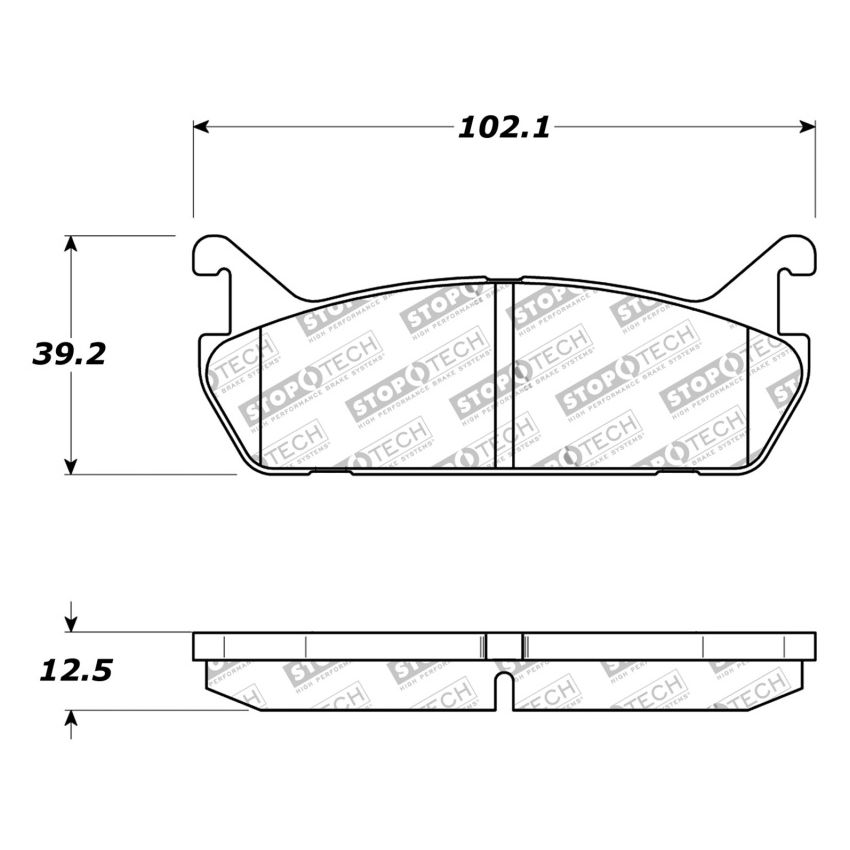 Stoptech 309.04580 Performance 90-93 Mazda Miata Rear Brake Pads D525