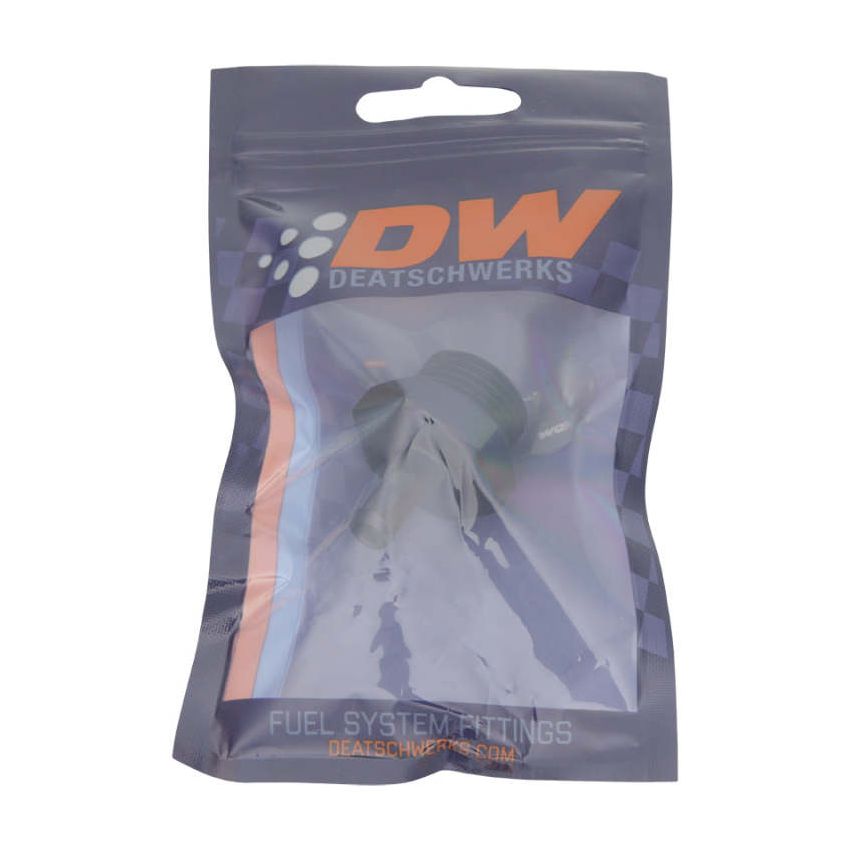 DeatschWerks 10AN ORB Male to 5/16in Male Barb Fitting - Anodized Matte Black