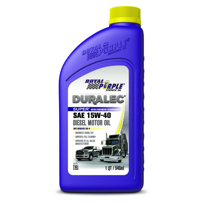 Royal Purple 06154 Duralec Super Diesel 15W-40 CK-4 Motor Oil - 1 Quart