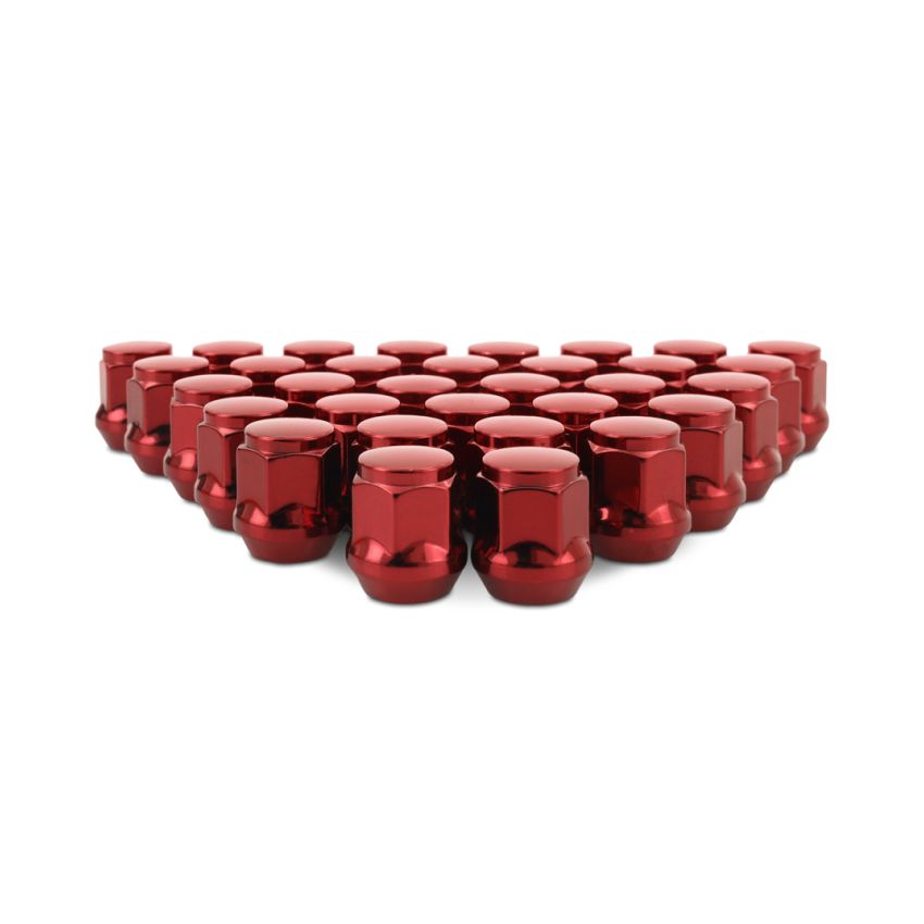 Mishimoto Steel Acorn Lug Nuts M14 x 1.5 - 32pc Set - Red