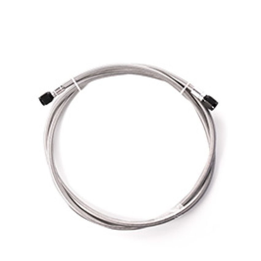 Snow Performance 1ft Stainless Steel Braided Line (Black) w/ 4AN Fittings